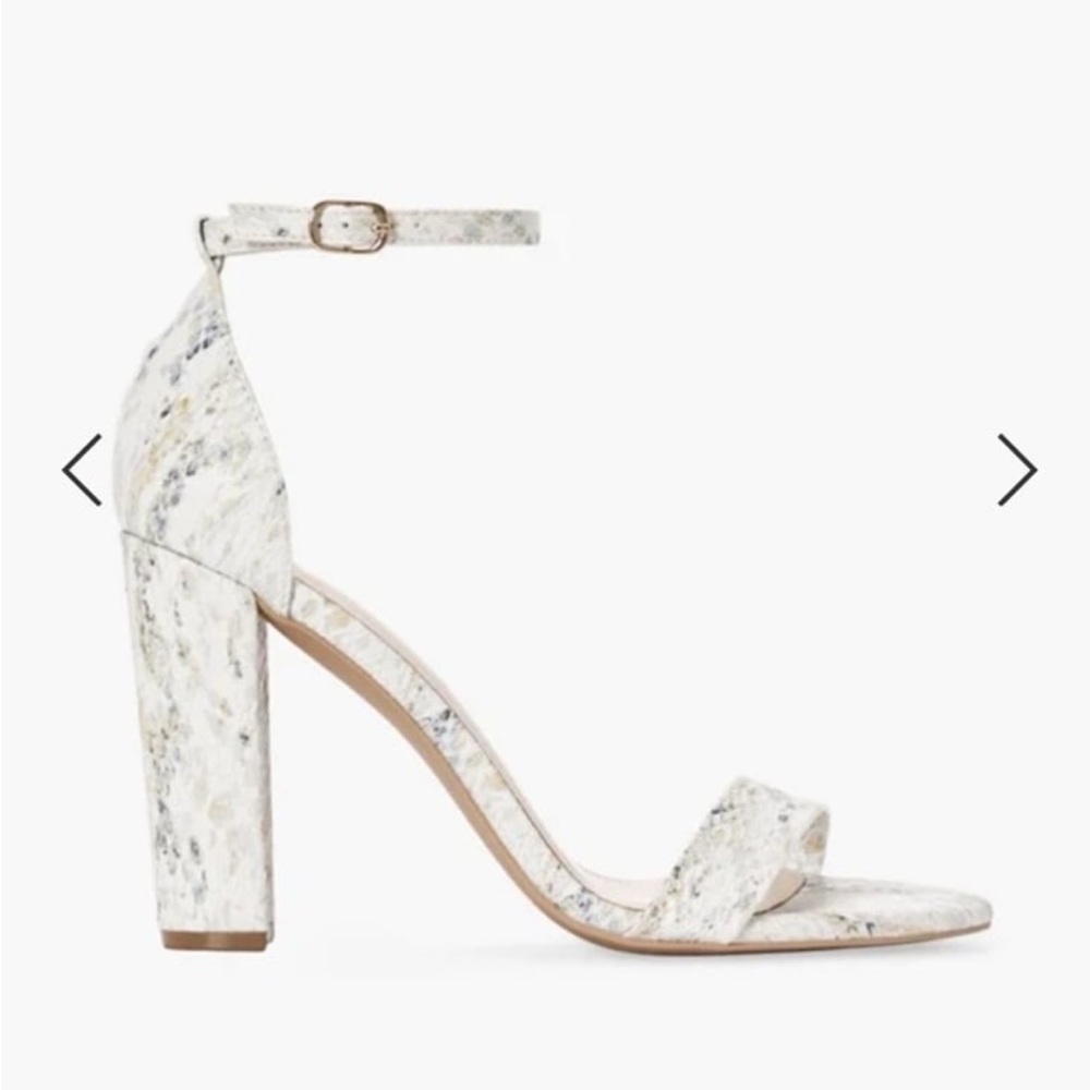 Chic Marble Patterned High Heel Sandals